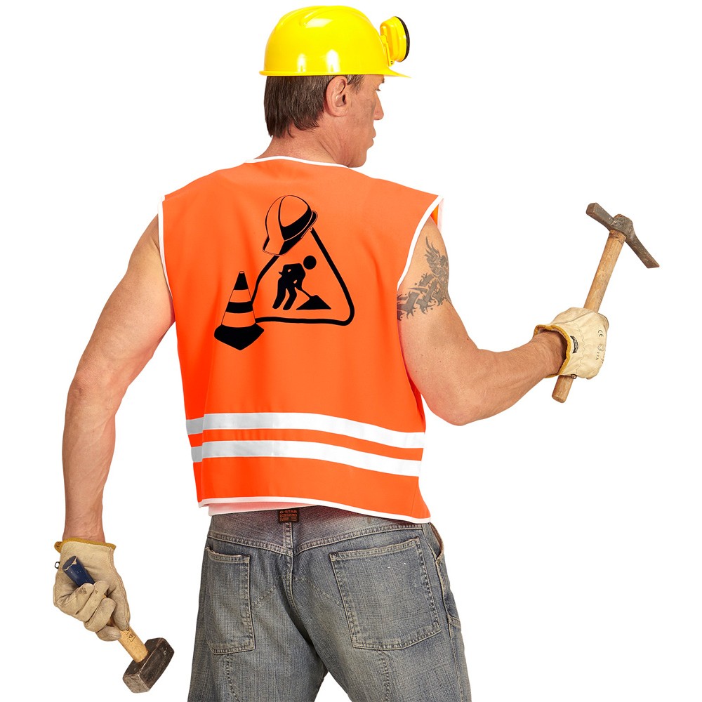 Bauarbeiter Warnweste für Herren